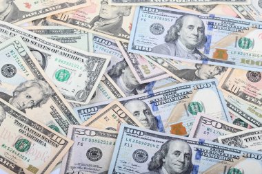 birçok dolar. para arka plan