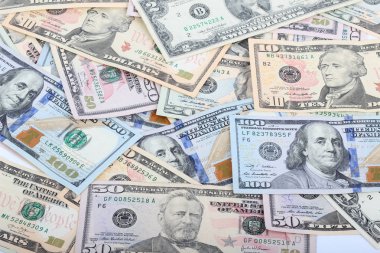 birçok dolar. para arka plan