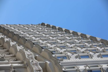 Soyut minimal mimari arka plan. Modern yapı cephesi ayrıntıları.