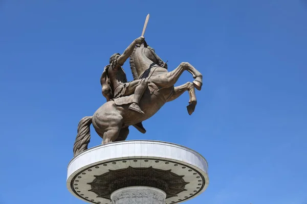 スコピエ 北マケドニア 8月19 2019 スコピエの中心部の彫刻 スコピエはマケドニアの首都です — ストック写真