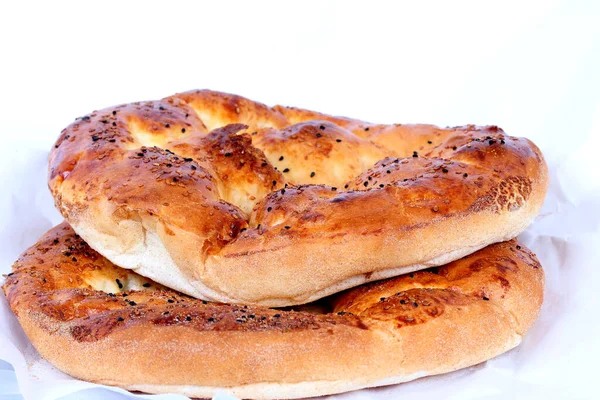 Ramadã Pita Ramazan Pidesi Pão Turco Tradicional Para Mês Santo — Fotografia de Stock