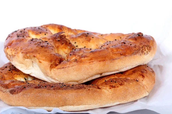 Ramadan Pita Ramazan Pidesi Traditionelles Türkisches Brot Für Den Heiligen lizenzfreie Stockbilder