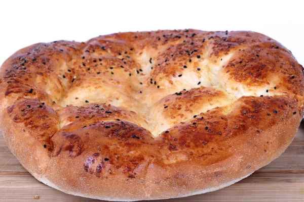 Ramadan Pita Ramazan Pidesi Traditionelles Türkisches Brot Für Den Heiligen — Stockfoto