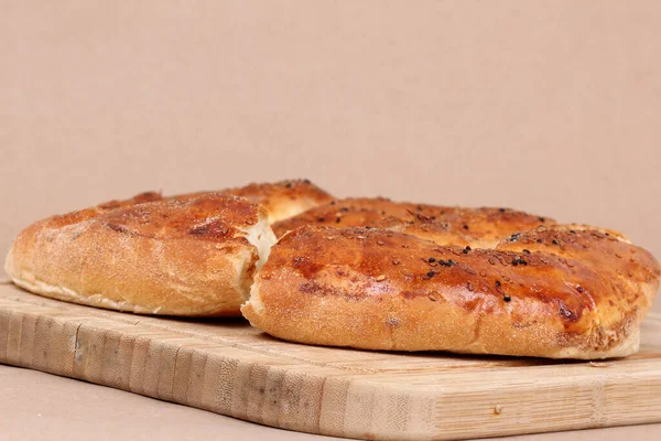 Ramadã Pita Ramazan Pidesi Pão Turco Tradicional Para Mês Santo — Fotografia de Stock