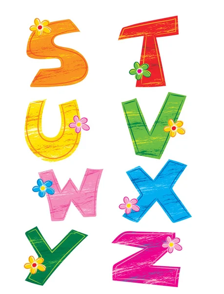 Letters van het alfabet 2, bloem — Stockfoto