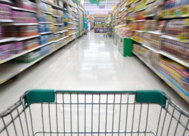 Shoping süpermarkette, Tayland, Freestyle deposunda zaman bulanık