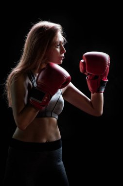 Fitness ve boks sırasında cinsel kız