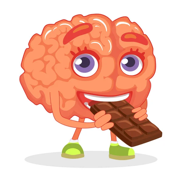 Cute brain cartoon character pointing — Stock Vector ...