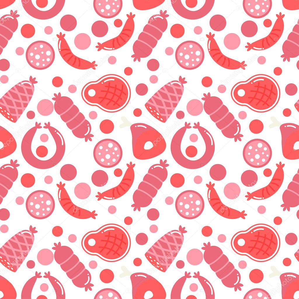 Meat products seamless pattern.
