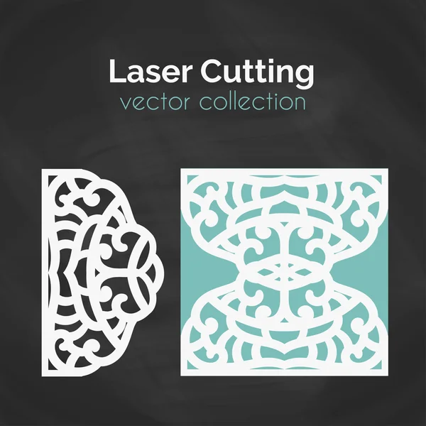 Laser Cut Card. Template For Laser Cutting. Cutout Illustration With