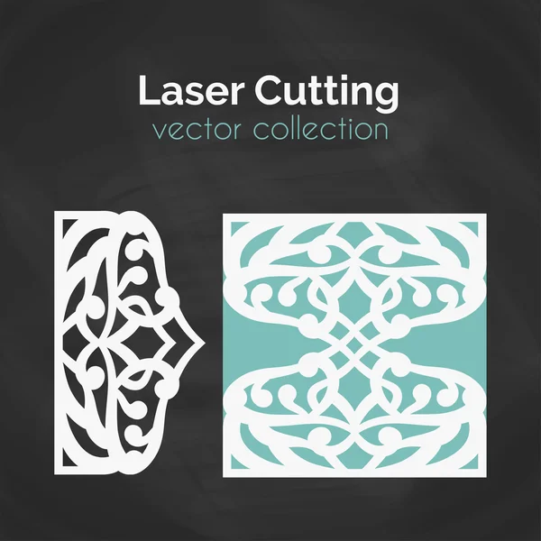 Laser Cut Card. Template For Laser Cutting. Cutout Illustration With