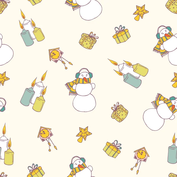 Christmas Seamless Pattern. — Stock Vector