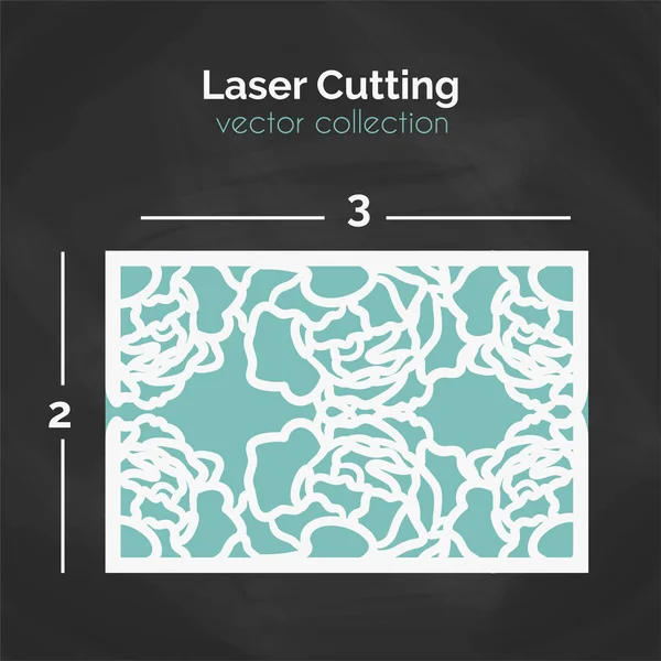 Шаблон лазерной резки. Карточка для резки. Вырезание — стоковый вектор