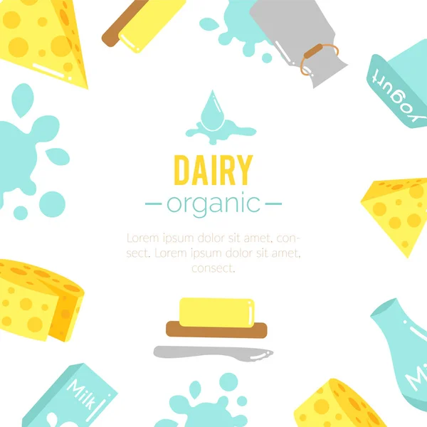 Vector dairy illustrations. — Stock Vector