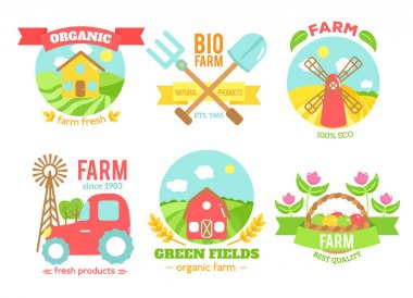 Agro rozetleri vektör esnaf karikatür