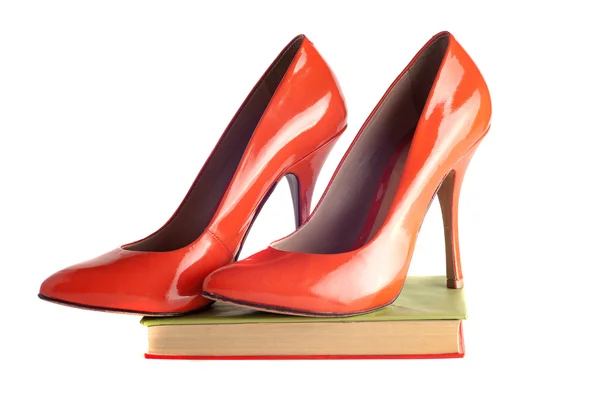 Bright, multicolored female shoes on high heels — Stock Photo, Image