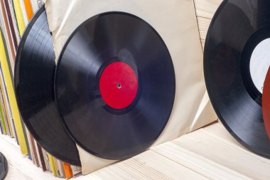 Vinil kaydı. Metin için yer kopyalayın.