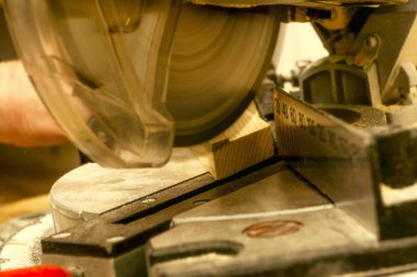 Marangoz araçları talaş ahşap tablo.