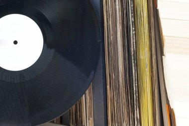 Vinil kaydı. Metin için yer kopyalayın.