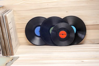 Vinil kaydı. Metin için yer kopyalayın.