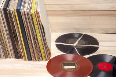 Vinil kaydı. Metin için yer kopyalayın.