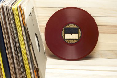 Vinil kaydı. Metin için yer kopyalayın.