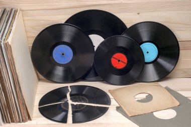 Vinil kaydı. Metin için yer kopyalayın.