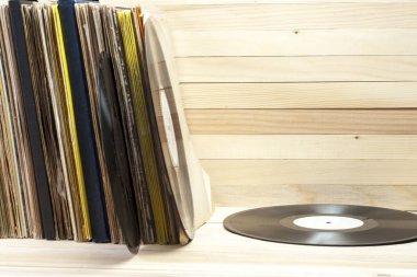 Vinil kaydı. Metin için yer kopyalayın.