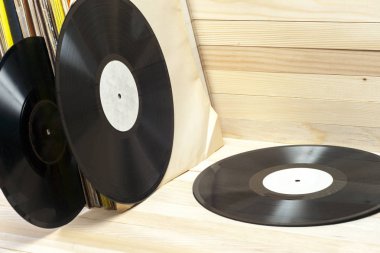 Vinil kaydı. Metin için yer kopyalayın.