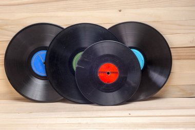 Vinil kaydı. Metin için yer kopyalayın.