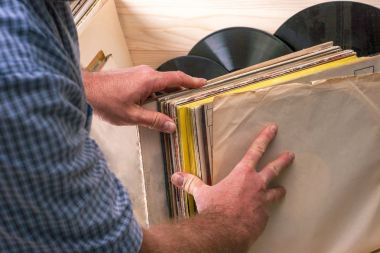 Vinil kaydı. Metin için yer kopyalayın.
