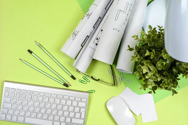 İşyeri mimar - rulo ve planları.