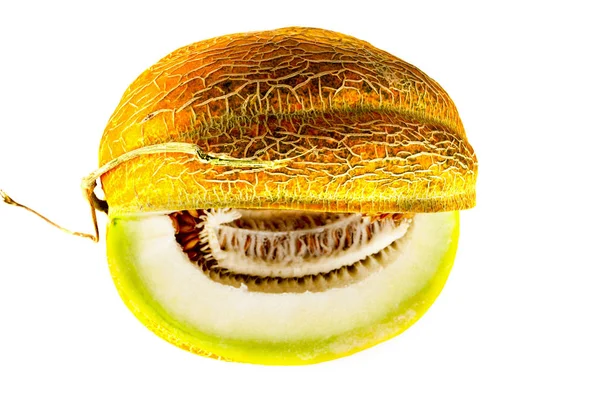 Melone isolato sul percorso di ritaglio bianco — Foto Stock