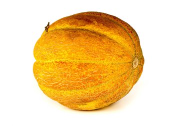 Beyaz kırpma yolu üzerinde izole kavun