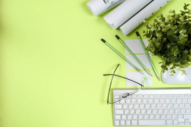 İşyeri mimar - rulo ve planları.