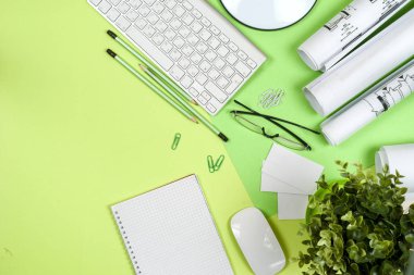 İşyeri mimar - rulo ve planları.