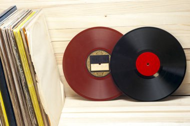 Vinil kaydı. Metin için yer kopyalayın.