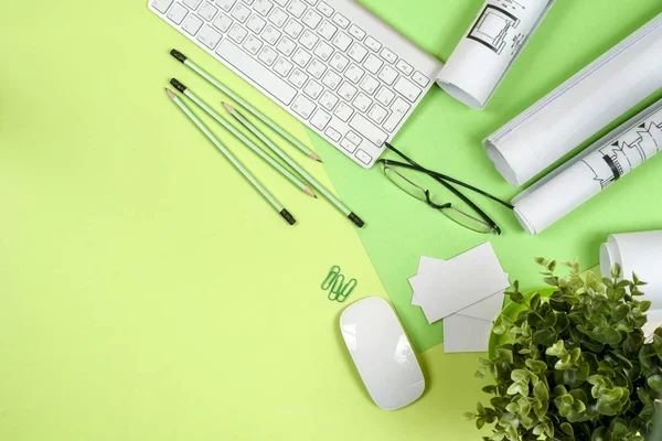 İşyeri mimar - rulo ve planları.