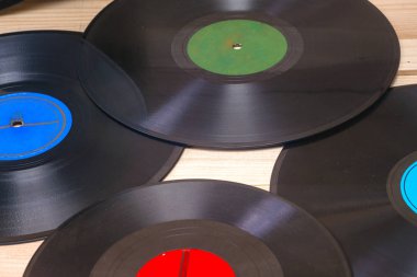 Vinil kaydı. Metin için yer kopyalayın.