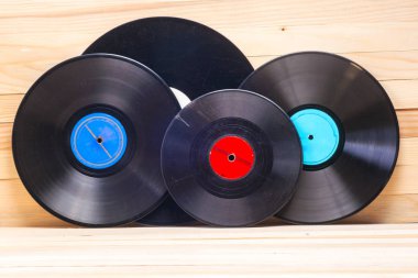 Vinil kaydı. Metin için yer kopyalayın.