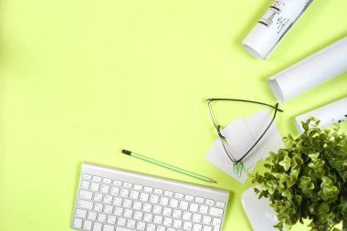 İşyeri mimar - rulo ve planları.