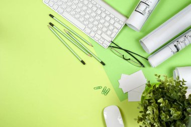 İşyeri mimar - rulo ve planları.