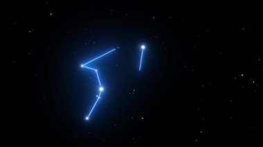 Kova takımyıldızı yönünde bulunan bir güzel yıldızlı gece arka planda
