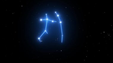 Gemini takımyıldızı güzel yıldızlı gece arka plan üzerinde