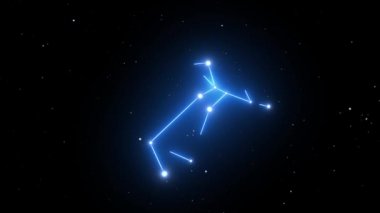 Güzel yıldızlı gece arka plan üzerinde Yay takımyıldızı