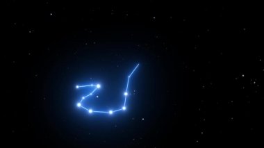 Akrep takımyıldızı yönünde bulunan bir güzel yıldızlı gece arka planda