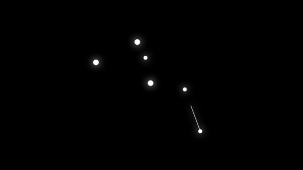 Sterren sterrenbeeld Cassiopeia — Stockvideo