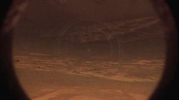 Nasa merak Gezgin Glitches ve gürültü ile Mars yüzeyine filme — Stok video