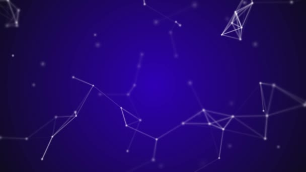 Plexus auf lila blauem Hintergrund — Stockvideo