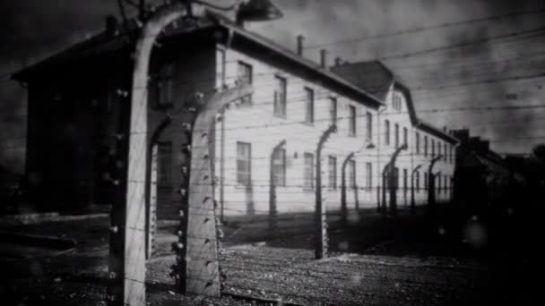 Campo de concentração de Auschwitz — Vídeo de Stock